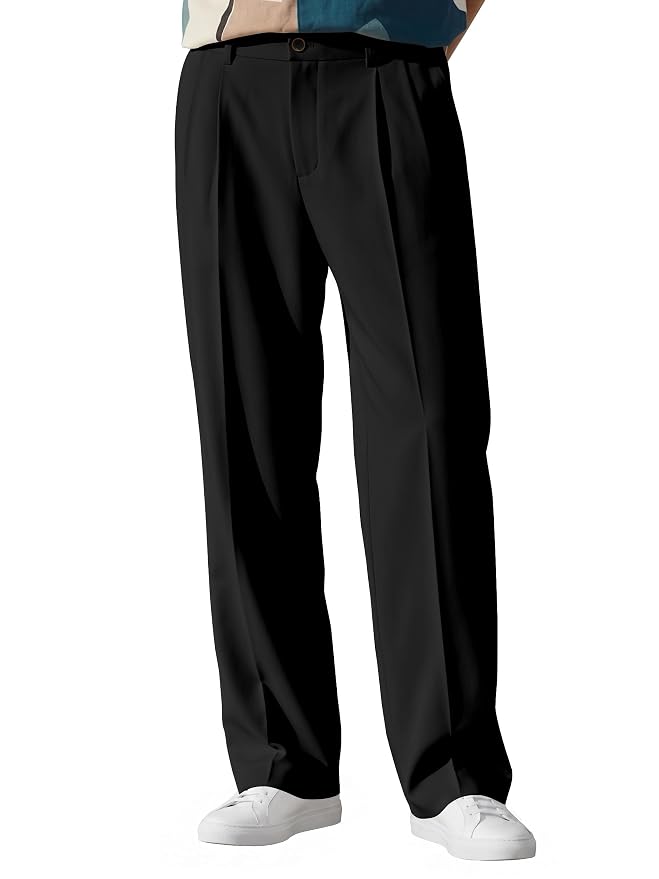 kxge fashion Korean Style Casual Trouser | Premium Lycra Stretch Fabric | Smart Regular Fit | 2 Side Pockets | Comfortable Stretchable Everyday Wear Pants