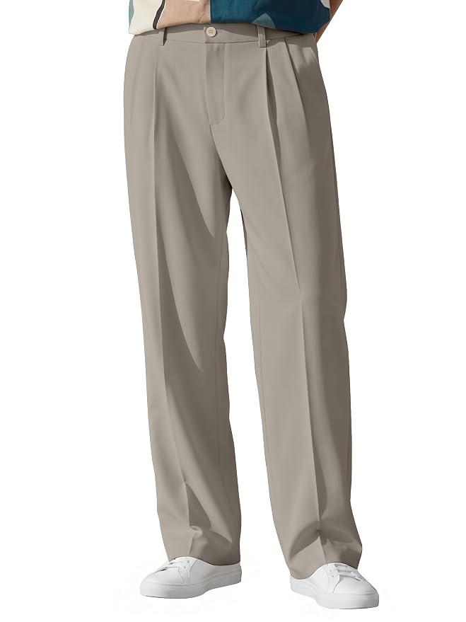 kxge fashion Korean Style Casual Trouser | Premium Lycra Stretch Fabric | Smart Regular Fit | 2 Side Pockets | Comfortable Stretchable Everyday Wear Pants